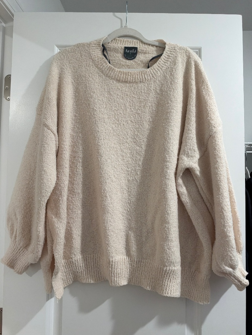 Arula Altar’d State Cream Textured Knit Oversized Sweater - Picture 1 of 2